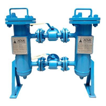 Fabricated DBF With 3-Way Ball Valve Duplex Basket Strainers